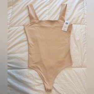 Abercrombie & Fitch Beige Sleeveless Bodysuit